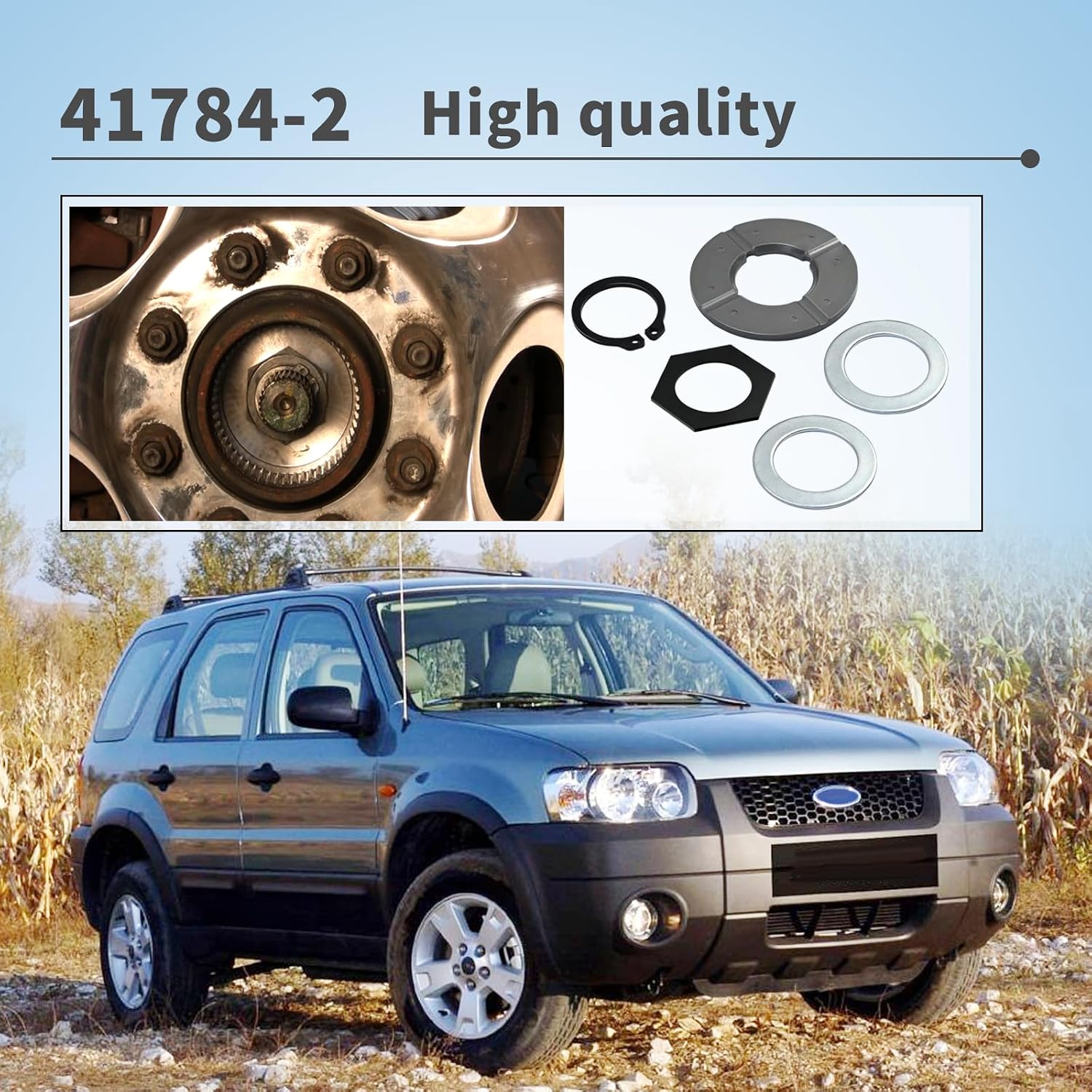 Thrust Washer Snap Ring Kit 50 60 Super Duty Compatible with F250 F350 Excursion 98-04,41784-2 47766,Thrust Washers Kits，Vanshly