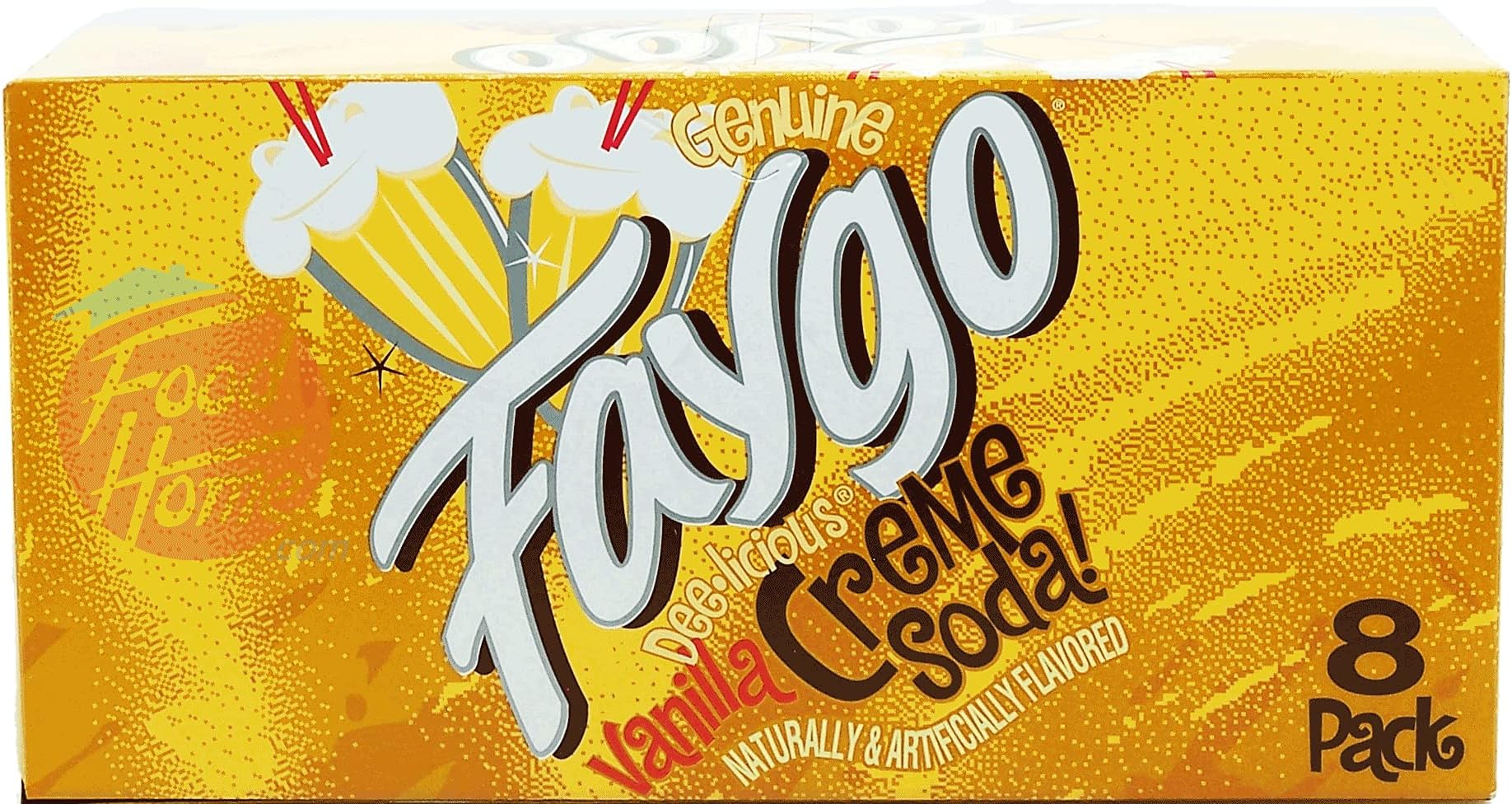 Vanilla Creme! flavor soda pop. 8-pack 12-fl. oz. cans in box (1)