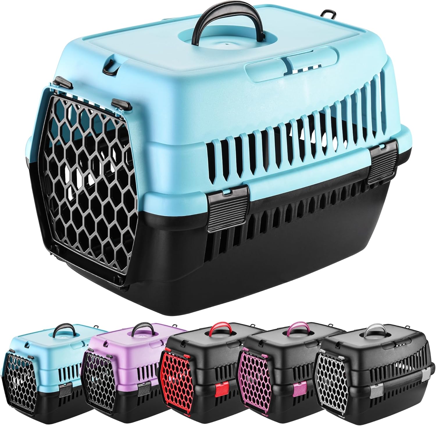 ZENQA Pet Carrier Dog Cat Carrier Travel Transport Box 49 x 35 x 33