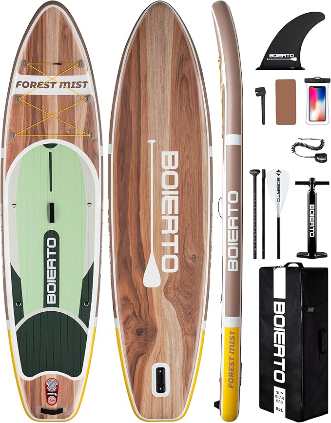 Boierto Inflatable Stand Up Paddle Board 11'*33", Extra Wide Paddle