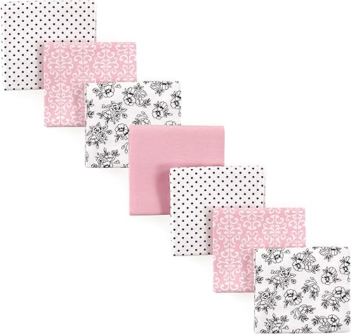 Miniatura 192 de Hudson Baby Paquete de 7 mantas receptoras unisex de franela de algodón para bebé, Dino Friends, talla única Abeja,Azul Verde Dino,Azul