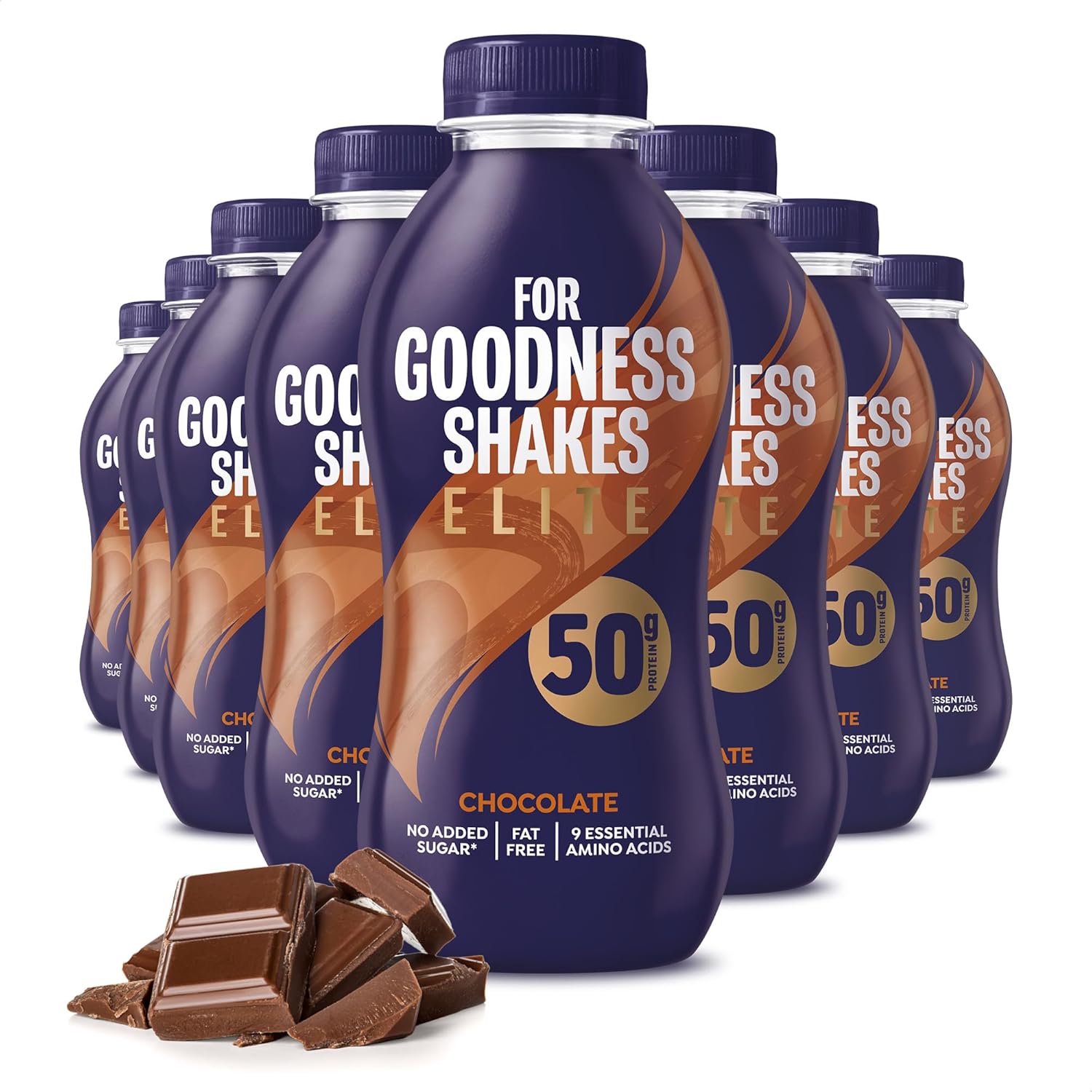For Goodness Shakes Chocolate Protein Shakes, 50g Protein, High Protein ...