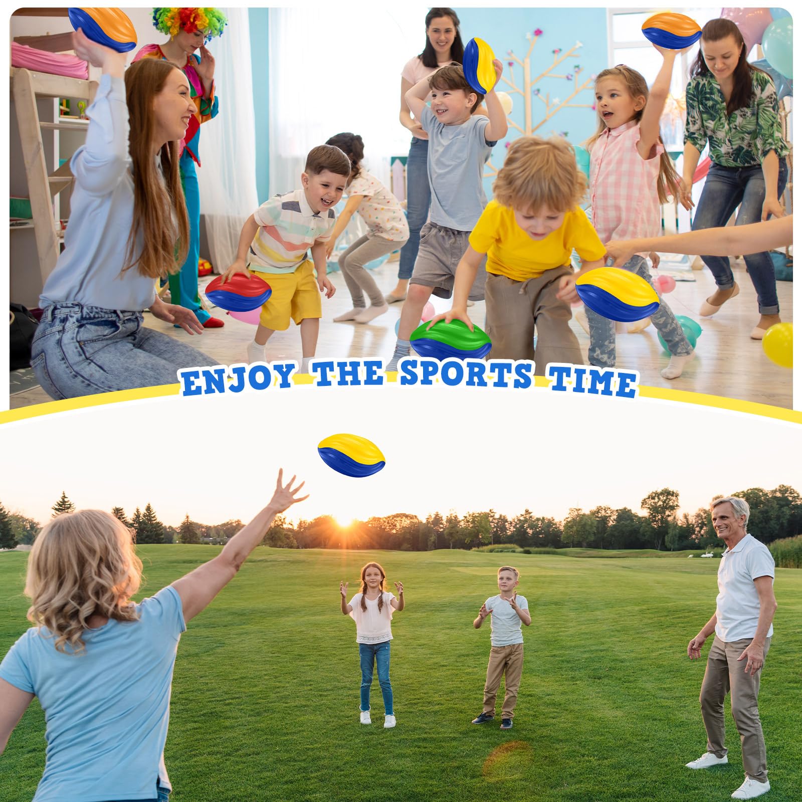 Snapklik.com : Jerify 20 Pack Mini Footballs Bulk 7 Inch Small Toy ...