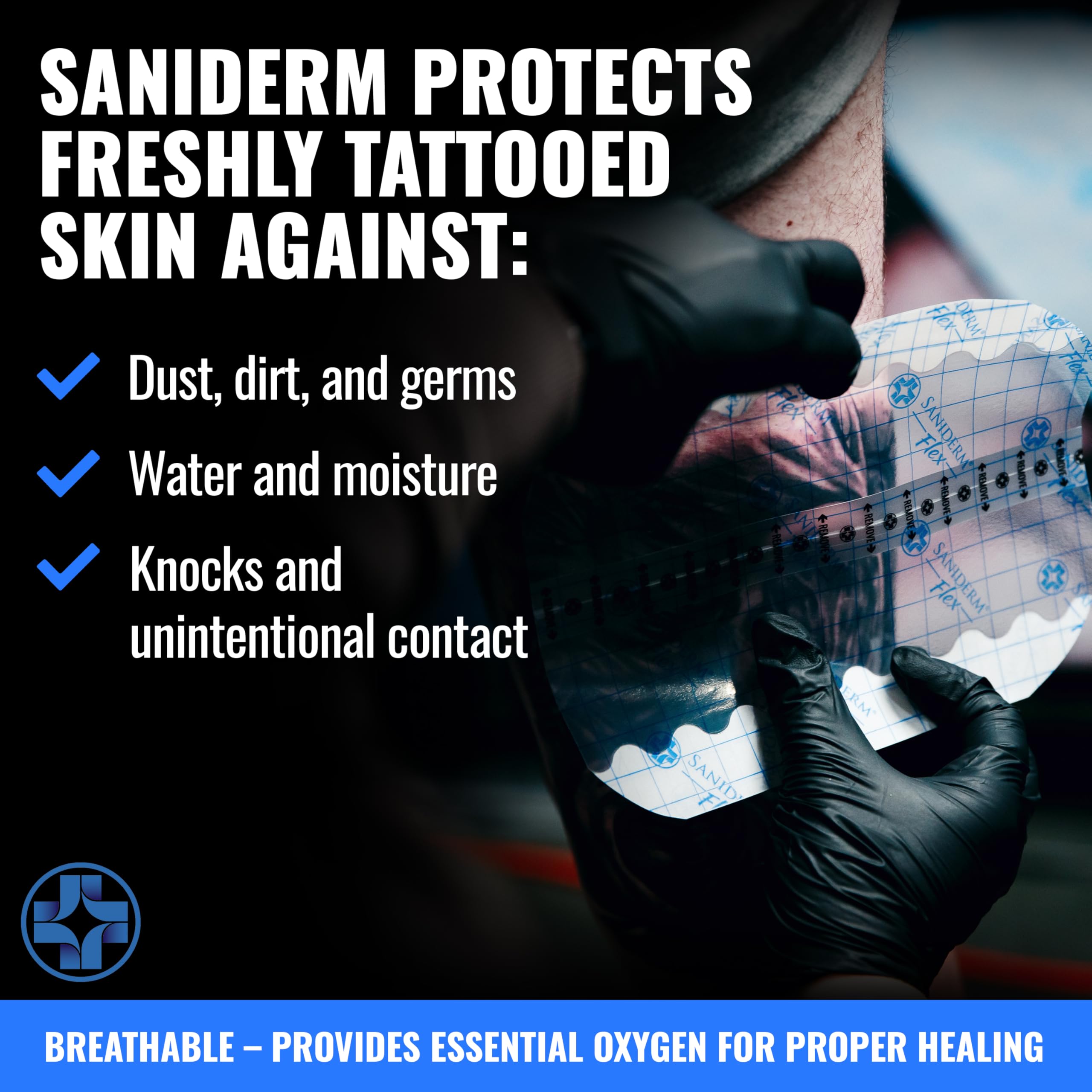Saniderm Flex Tattoo Bandage Roll, Matte Waterproof Sterile Film