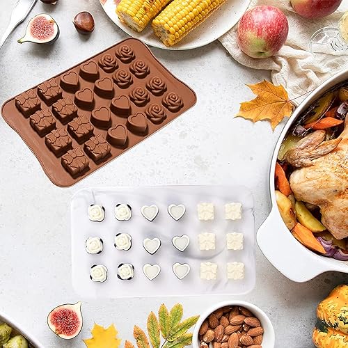 Miniatura 3 de Paquete de 6 moldes de silicona para Halloween, mini molde de calabaza, molde en forma de hoja de otoño, caramelo de Acción de Gracias, chocolate