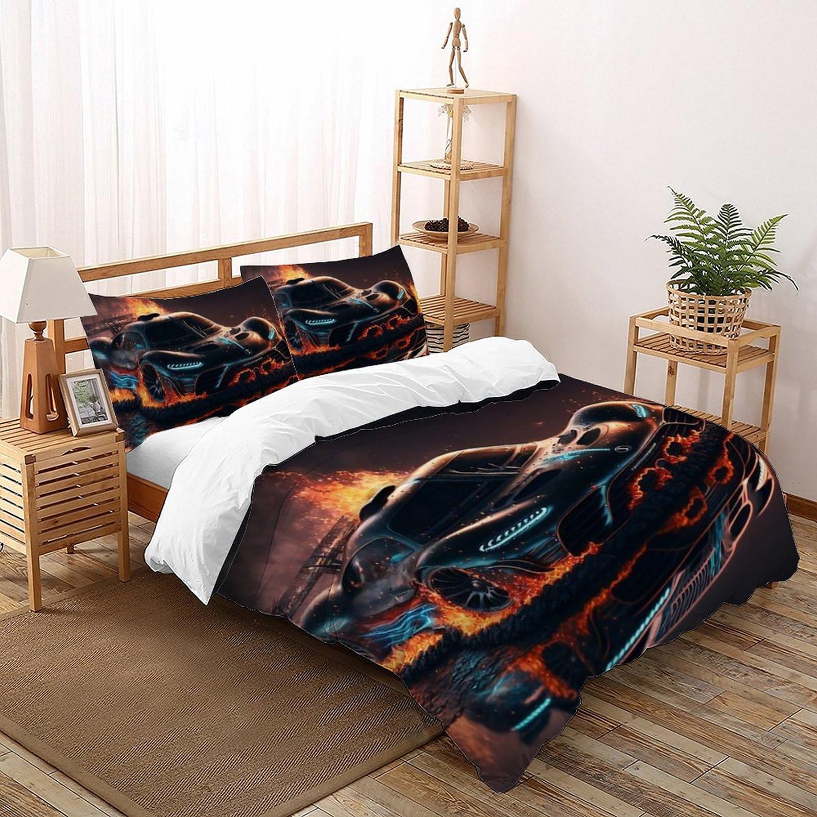 Lit de pompier en microfibre 200x200 pour transformer la chambre des garçons passionnés