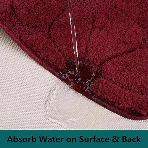 Miniatura 3 de Heeneeso M24 - Alfombra de baño de microfibra súper suave con absorción de agua, antideslizante, lavable a máquina, para puerta, cocina, baño,