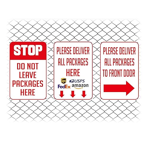 Set of 3 Please Deliver All Packages Here - Arrows