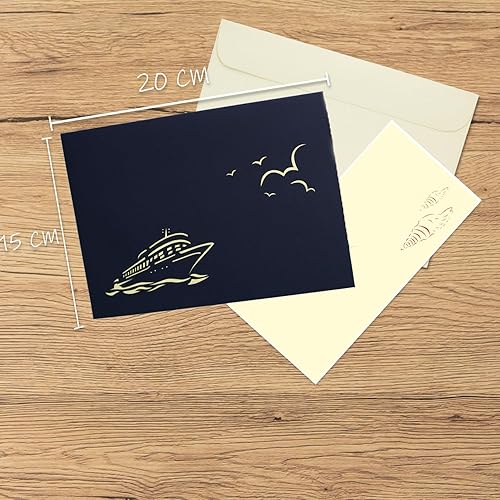 Miniatura 2 de LIN17170, POP UP 3D tarjetas de felicitación arquitectura tarjeta de transporte cupón de viaje tarjeta comercial cruceros, viajes en barco y viajes