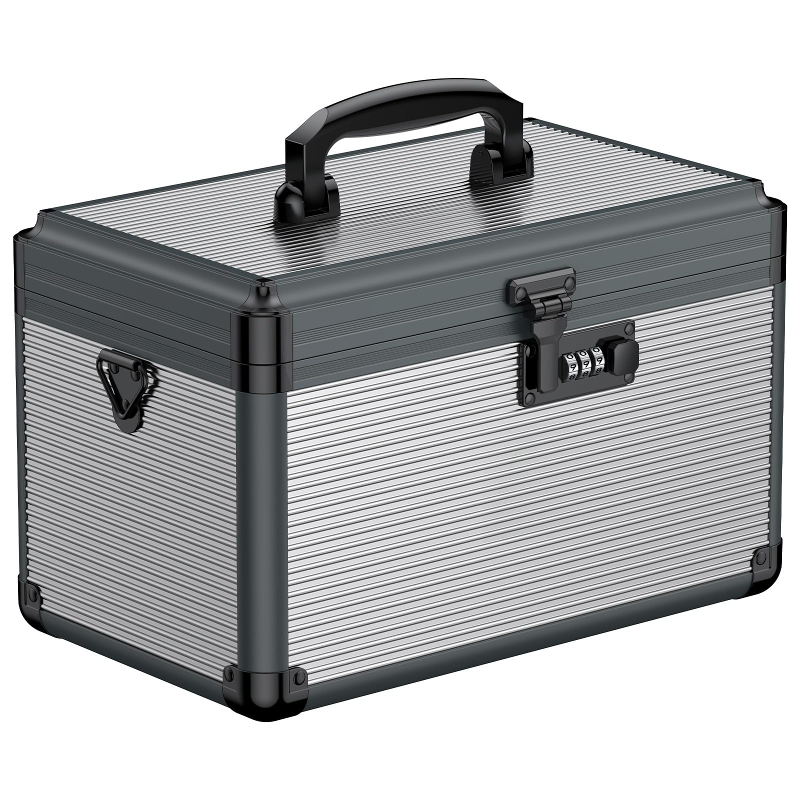 Uniclife Cassetta di Sicurezza per Medicinali, 30 x 18 x 19 cm, Cassetta Portatile per Medicinali con Serratura Combinazione, Maniglia & Fascia Tra collo, Cassaforte Medicinali, Cassaforte Medicinali