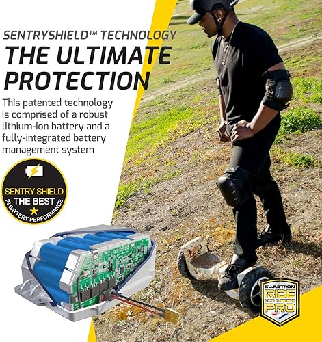 Miniatura 6 de Swagtron Swagboard Outlaw T6 Hoverboard Todoterreno - Rueda de 10", Capacidad de Carga de 420 libras, Hasta 12 MPH