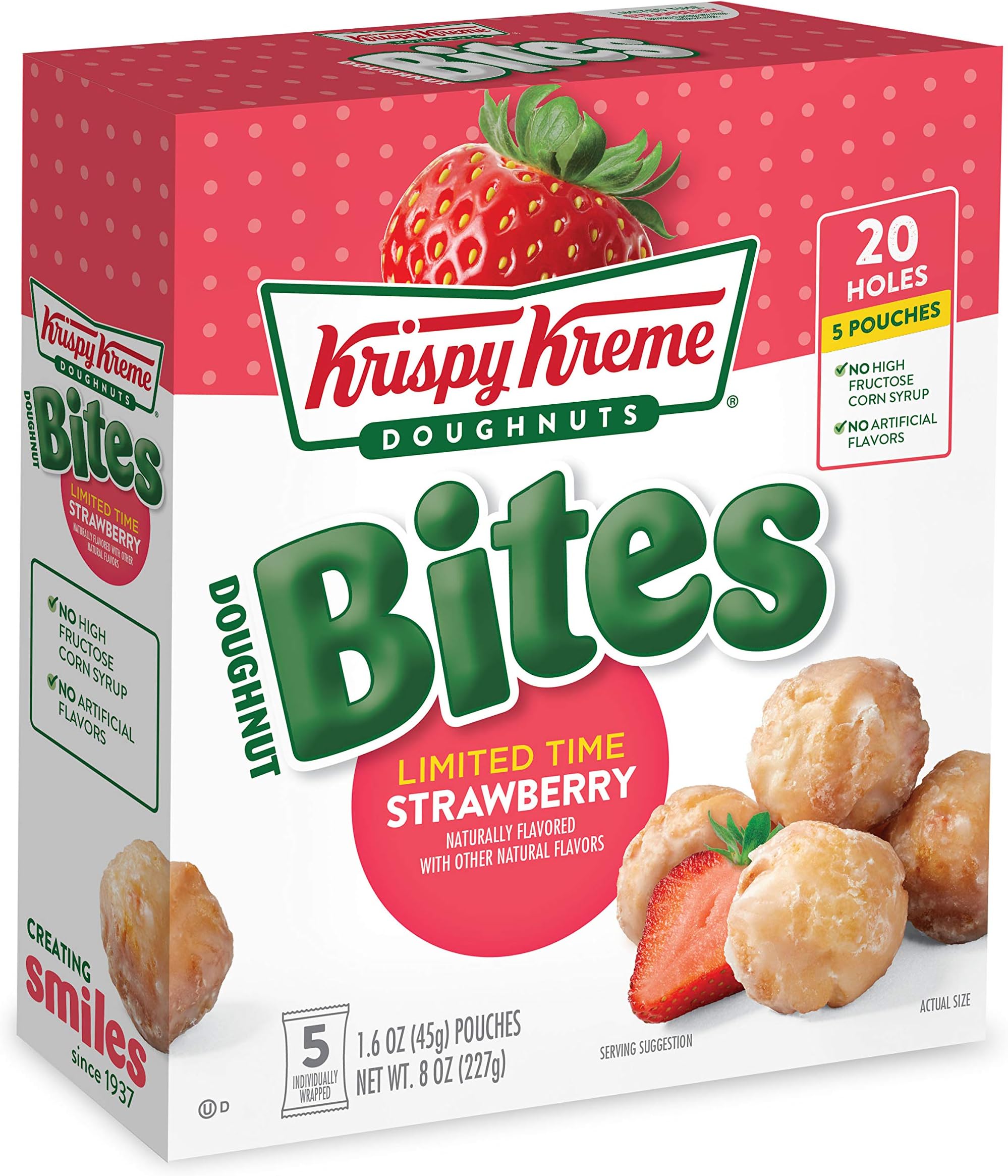Krispy Kreme Doughnut Bites (Strawberry, 8oz)
