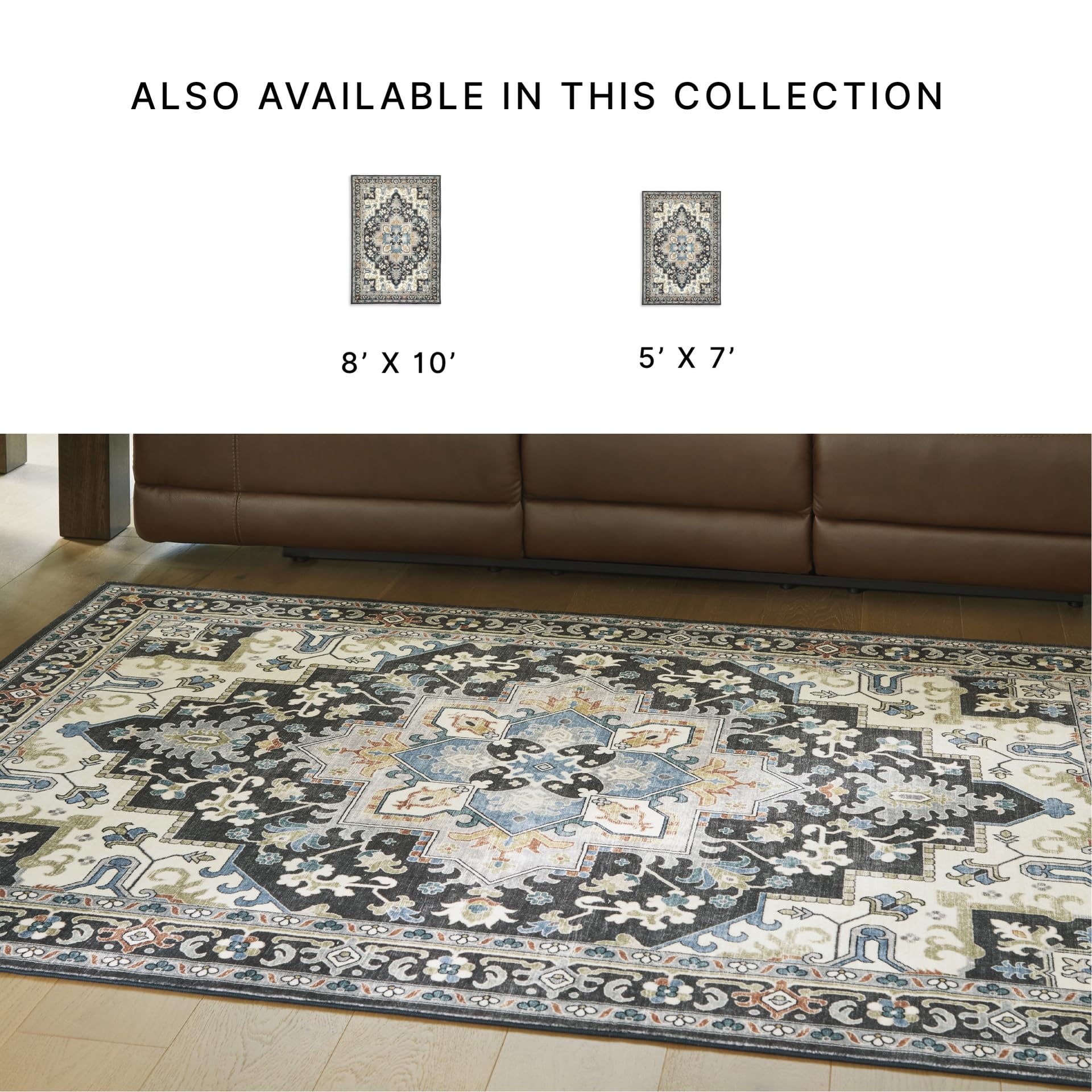 Amazon.com: Signature Design by Ashley Area Rug, Traditional 5' x