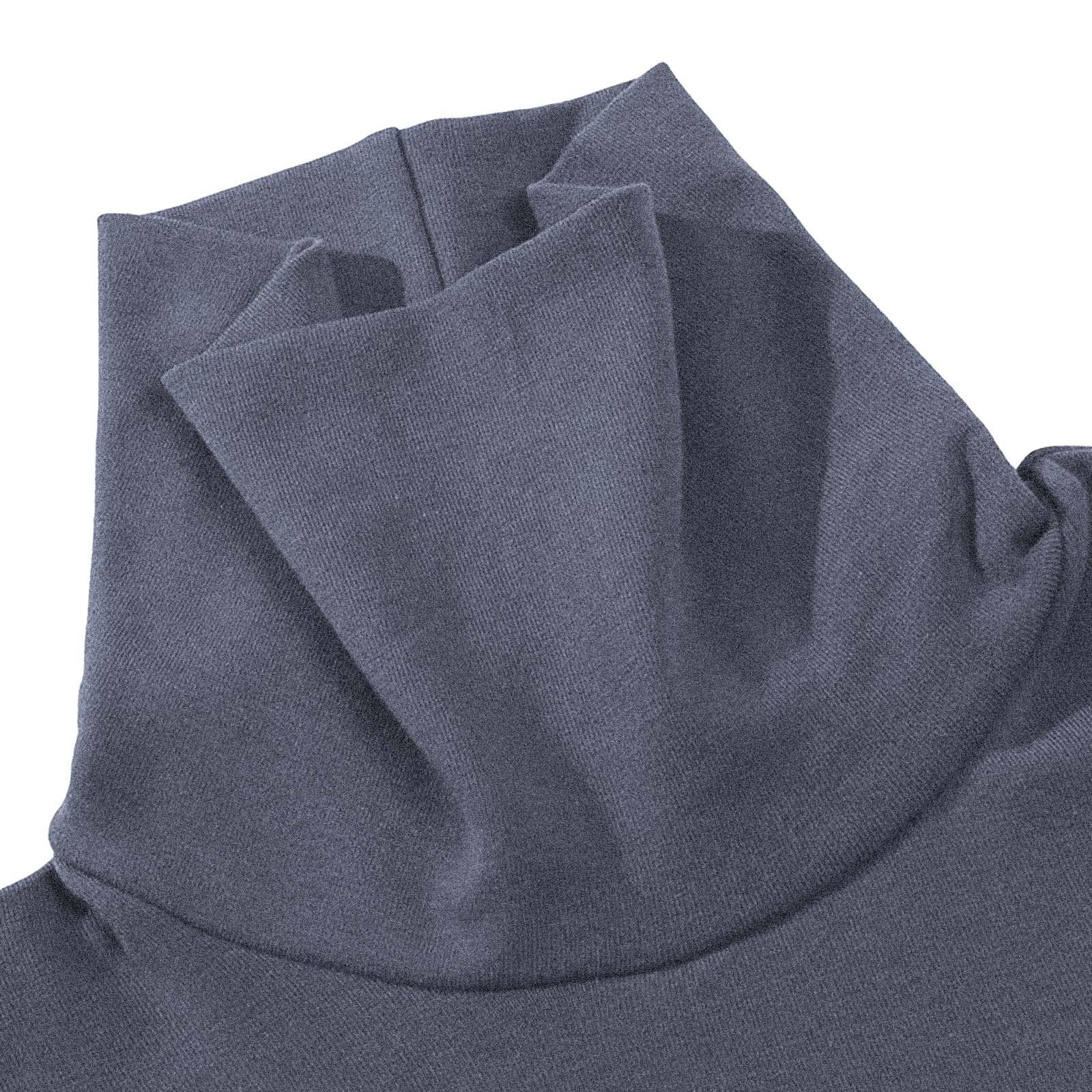 Haut à col Montant pour Homme - Col roulé - Manches Longues - sous-vêtements Thermiques - Coupe ajustée - Pull Basique - Couleur Unie