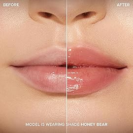 Too Faced Lip Injection Maximum Plump Extra Strength Lip Plumper Gloss | Hydrating, Volumizing, + Plumping, 0.14 Fl Oz, Honey Bear (Light Nude)