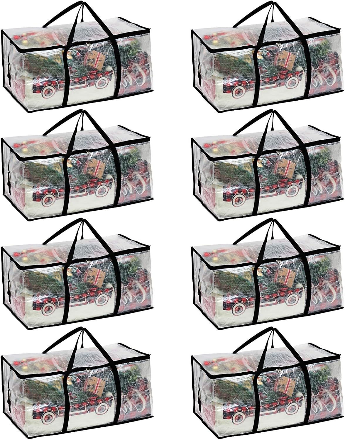 Fixwal Heavy Duty Moving Bags 8 Pack Storage Bags 93L Clear