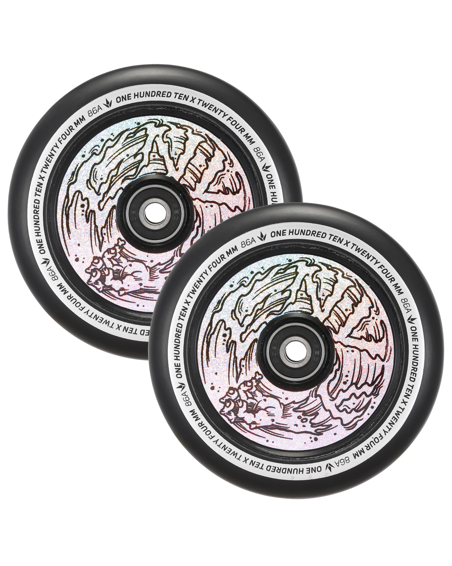 Sponsored Ad - Envy Scooters Hollowcore Wheels Pair - 110mm x 24mm - Hologram Hand