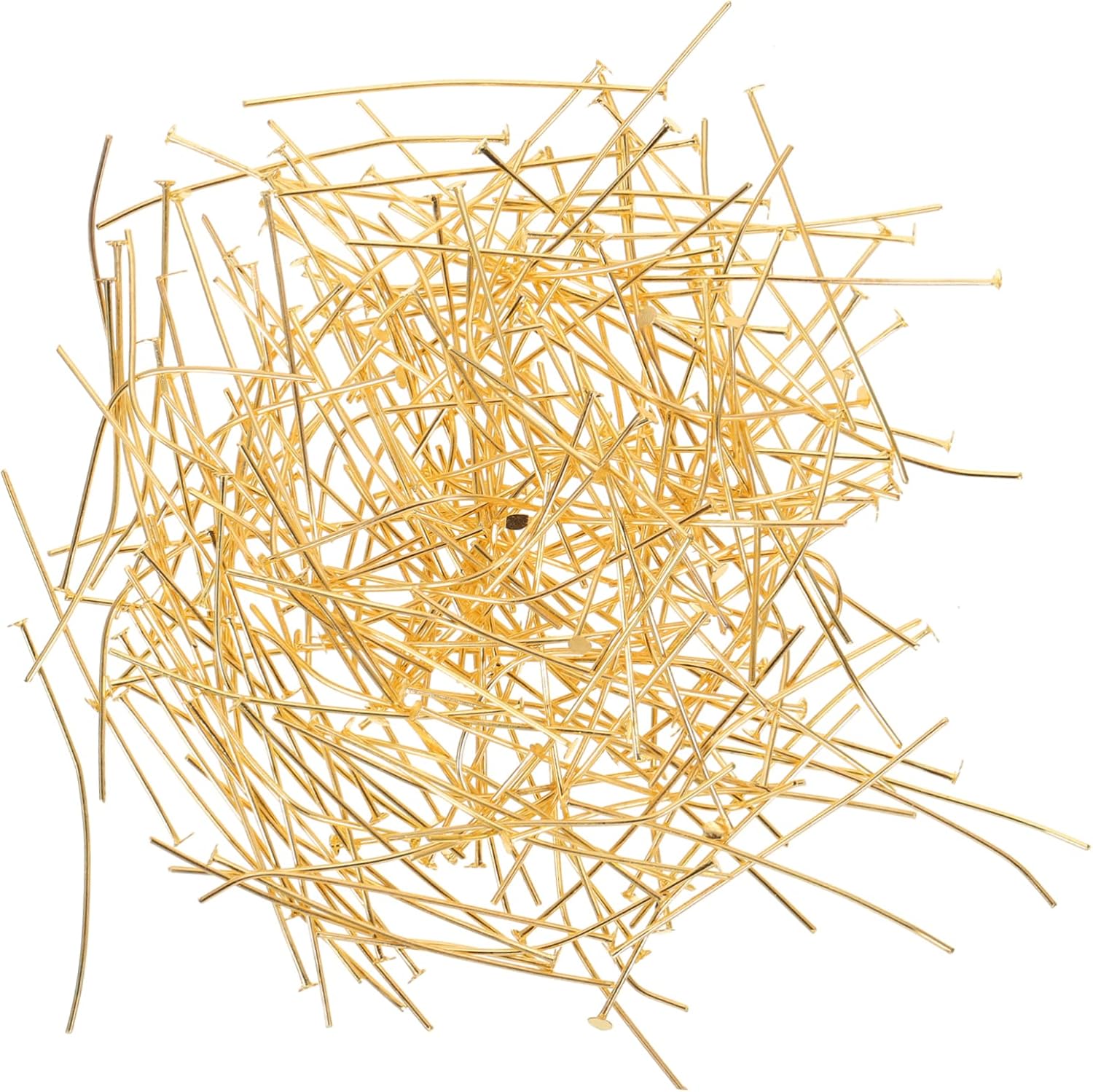 DIYEAH 1200pcs Bead Head Pins for Jewelry Making Easy to Use Metal Beading Pins Flat Head and Open Eye
