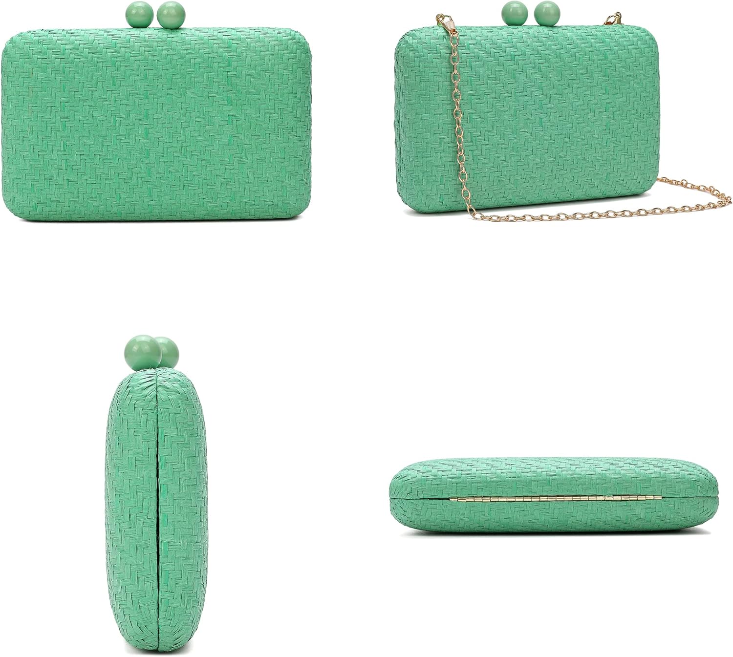 CARIEDO Women's Rhinestones Evening Handbag Crystal Clutch Bridal Purse for Wedding Prom Night Out Party… - Image 3