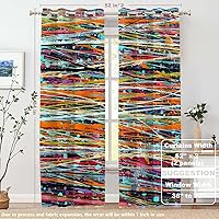 Vista 624 de Cenefas de cocina modernas con patrón de cobre marrón dorado para ventanas, cenefas opacas abstractas de marcas de arañazos y cortinas opacas