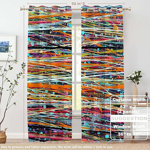 Miniatura 624 de Cenefas de cocina modernas con patrón de cobre marrón dorado para ventanas, cenefas opacas abstractas de marcas de arañazos y cortinas opacas