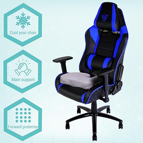 Miniatura 4 de Indelgarith - Cojín de espuma viscoelástica para oficina, automóvil y viajes, cojín ergonómico para silla con soporte lumbar para aliviar el dolor