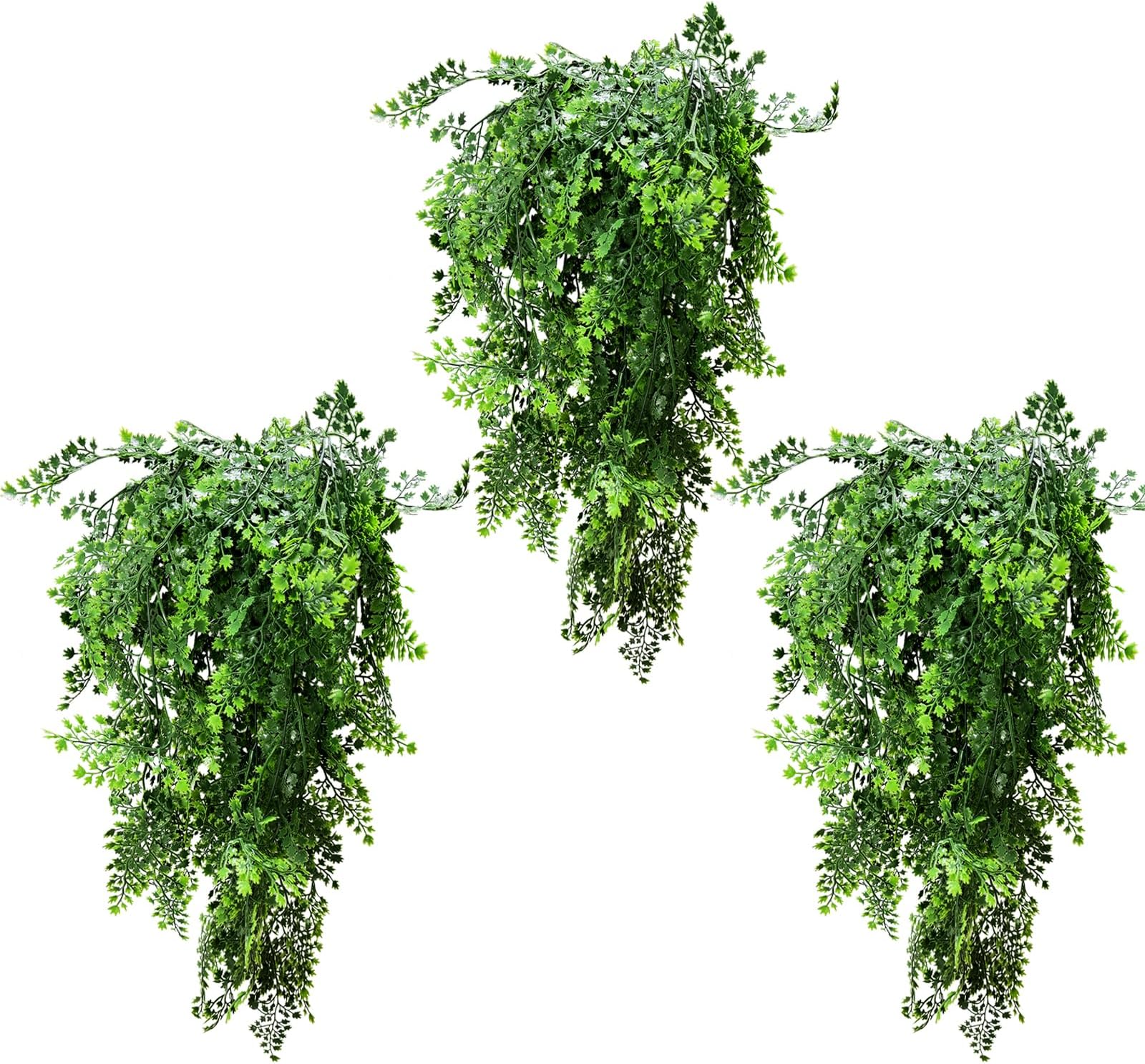 Garland Hanging Vines 3 PC Artificial Leaves Fake Greenery Ginkgo Plants