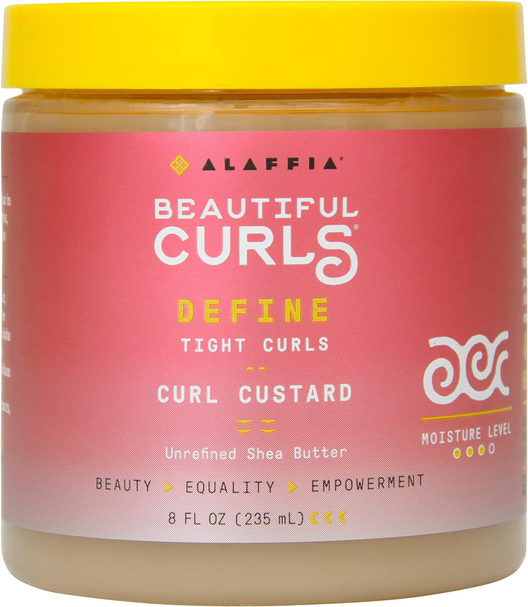 Alaffia Hair Care, Beautiful Curls Curl Custard for Tight Curls, Nourishing Shea Butter to Hydrate & Define, 8 Oz