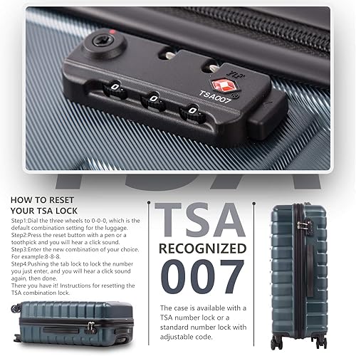 Miniatura 4 de COOLIFE - Juego de equipaje set de 3 valijas extensibles de PC ABS con candado TSA y ruedas giratorias Gris B07PY6P455