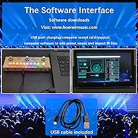 Vista 3 de HOEREV Pedal de guitarra multiefectos, retardo, fase de reverberación, distorsión, sobremarcha, multiefectos, para guitarra acústica, batería