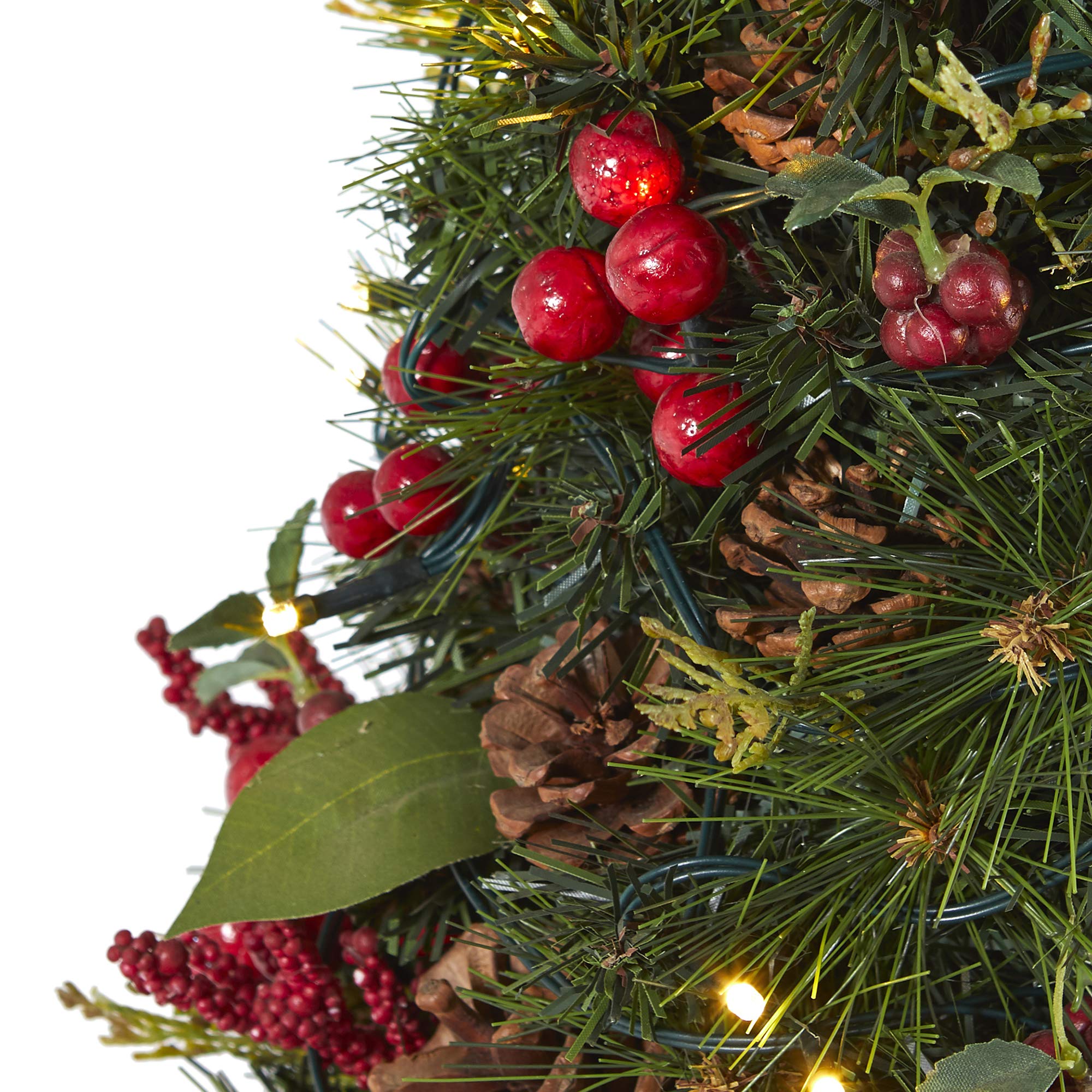 Sapin De Noël Pailleté National Tree Company – 6,5 Pieds Avec Pommes De Pin Et Baies