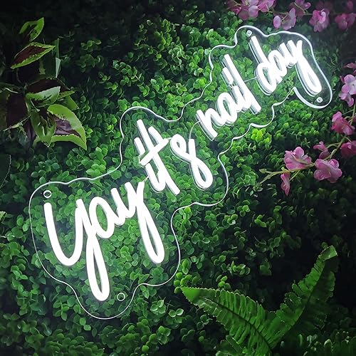 Miniatura 2 de Yay it is Nail Day Neon Sign luz LED de neón para uñas decoración de salón de uñas letrero de bienvenida abierto luz de tienda de negocios