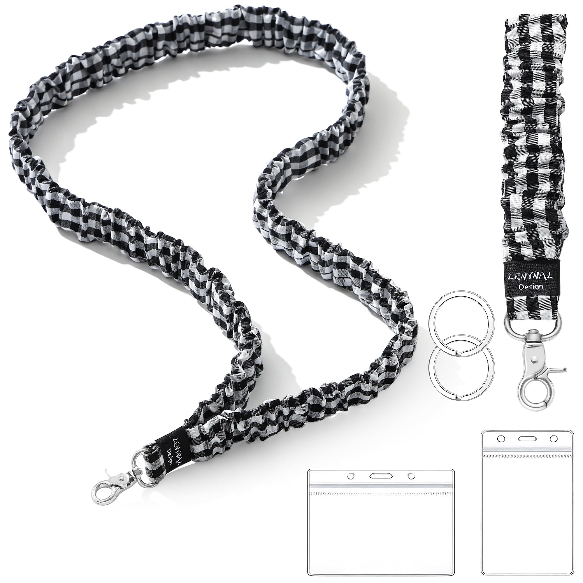 Scrunchies Lanyards for Id Badges and Keys, Stretchy Teacher Lanyard for Women Nurse Cruise Ship-image-10