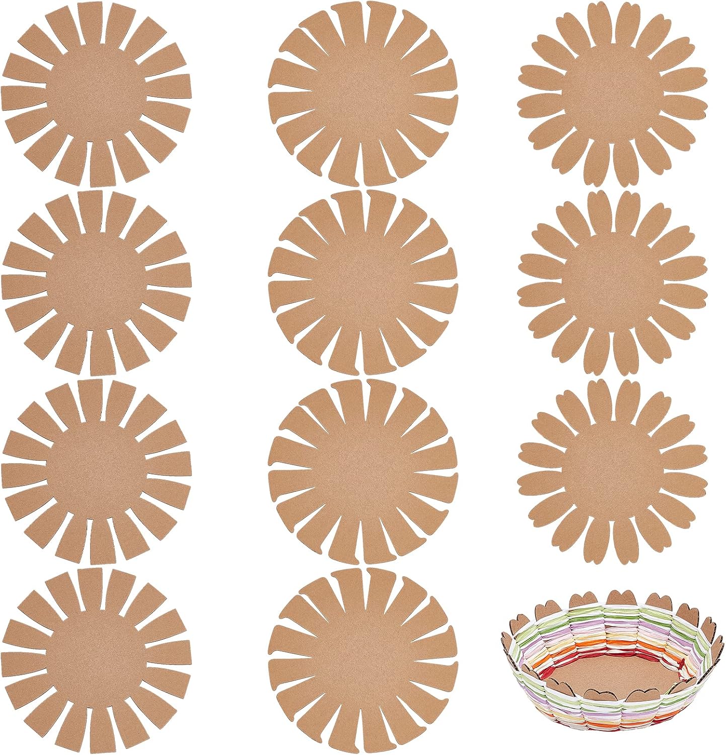 PH PandaHall 12pcs 19 Inch Round Paper Basket Weaving Knitting Crafts Decoration Basket Making Forms for Handicraft Arts and Crafts ProjectsEaster Basket Activities, Peru
