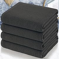 Vista 27 de Juego de 4 toallas de baño amarillas, toallas de baño de lujo, grandes de 30 x 56 pulgadas, algodón, de secado rápido, ligeras, gruesas, suaves