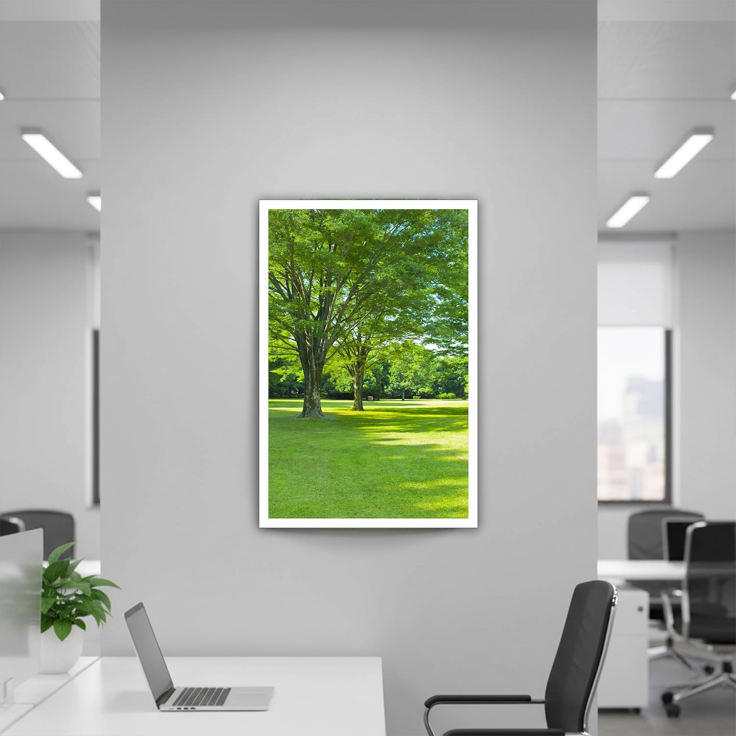 TREEMAISON Vastu Lush Green Landscape Painting (Poster) Size- 12 ×18Inch Approx |Vastu Remedy, Painting Without Frame vastu painting |Pack of 1 4