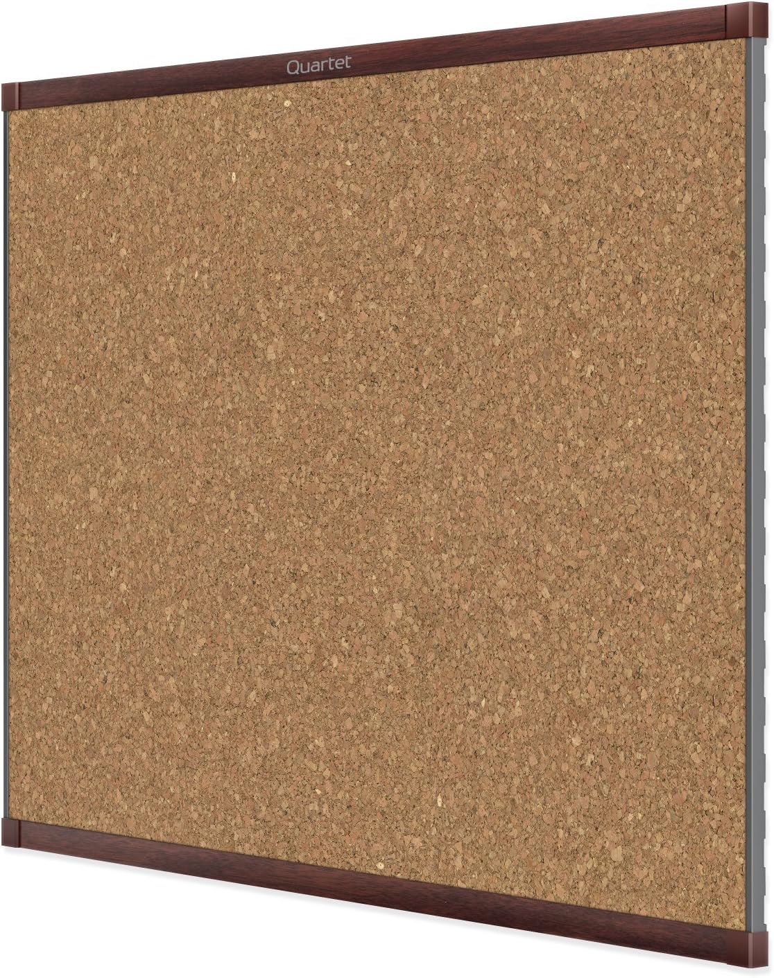 Quartet Cork Bulletin Board, Magnetic, 8' x 4', Prestige 2, Mahogany Finish Aluminum Frame (MC248MP2)