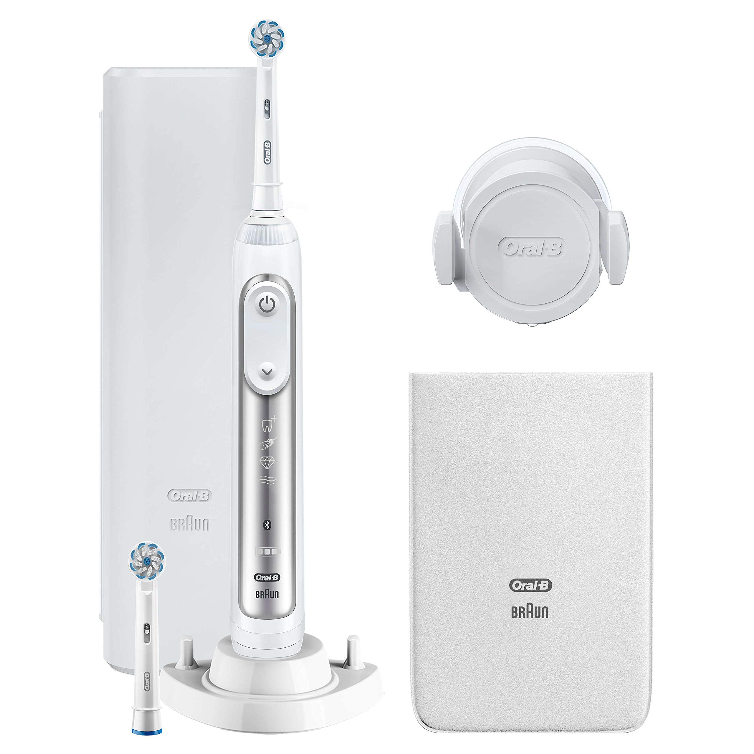 Oral-B Power Genius 8600 Elektrische Zahnbürste, Silber, entwickelt 780 g
