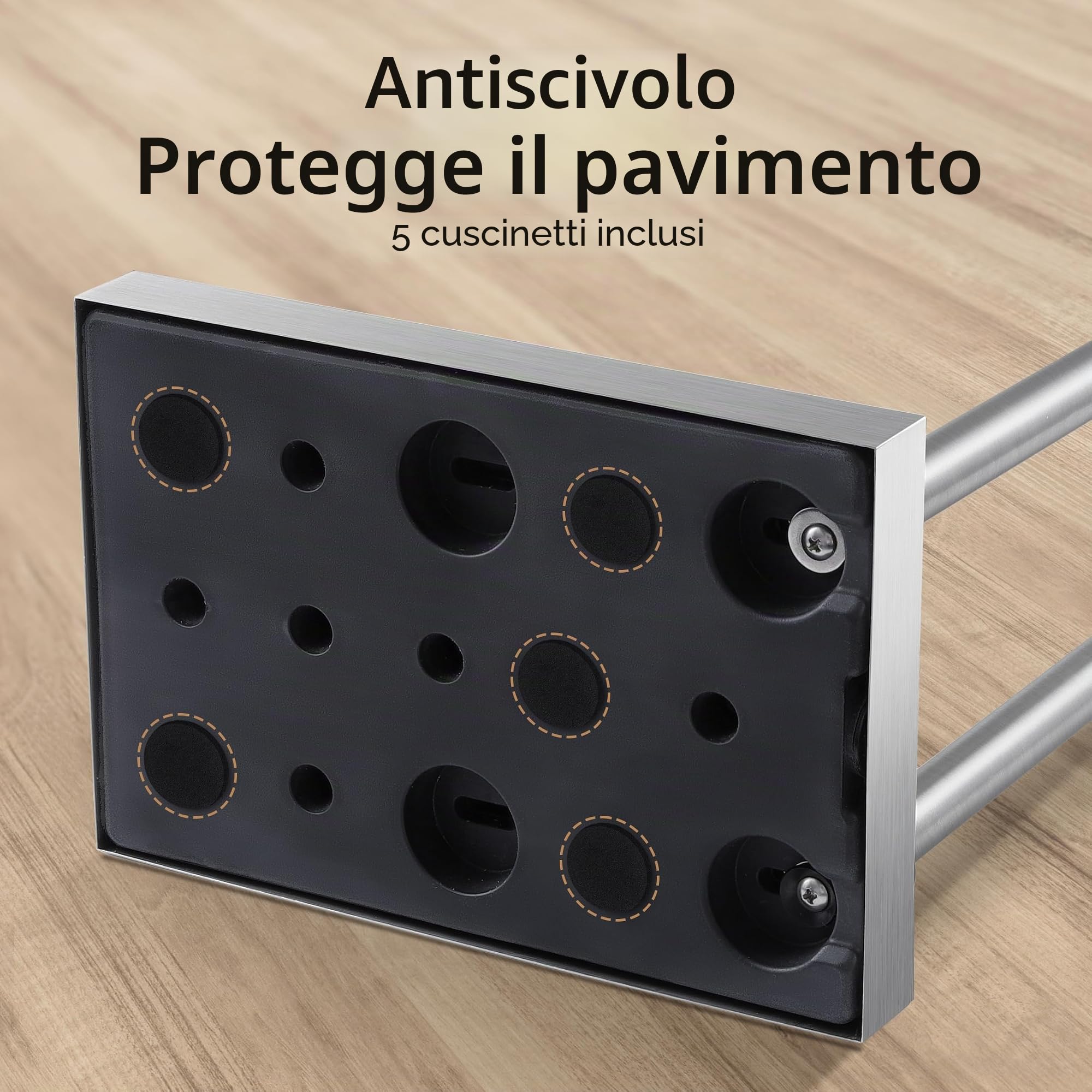 KES Portasciugamani autoportanti per bagno con base 3 volte più spessa, supporto portasciugamani a 2 livelli per pavimento del bagno, design stabile, finitura spazzolata in acciaio inossidabile 18/8
