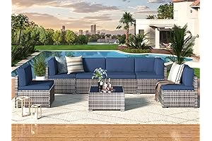 U-MAX 7 Piece Big and Tall Outdoor Furniture