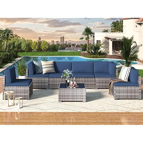 U-MAX 7 Piece Big and Tall Outdoor Furniture