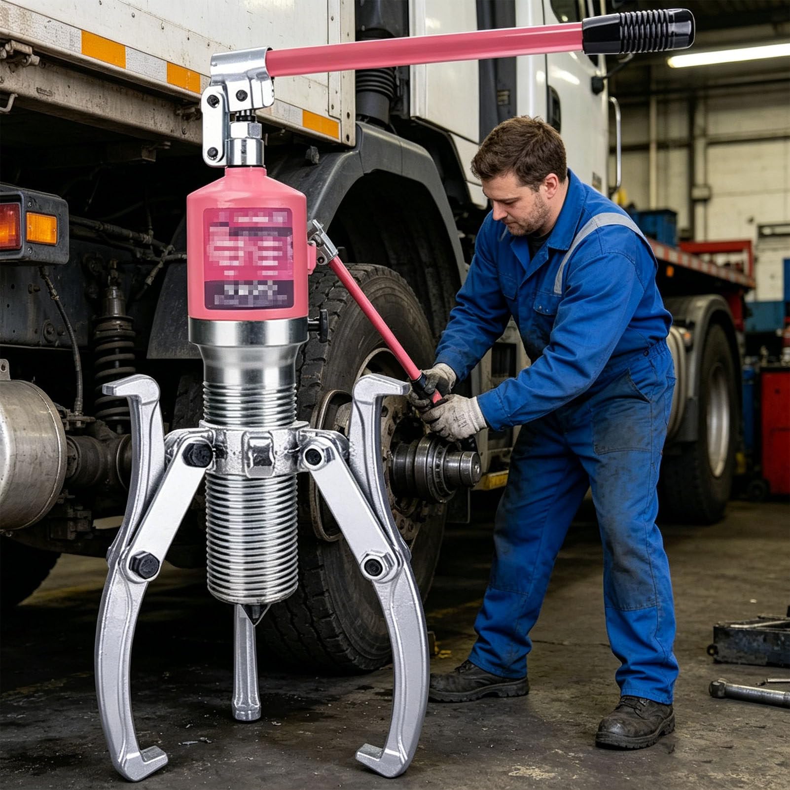PioMue Hydraulic Bearing Puller Kit, Bearing Puller for Vertical or Vertical Use, 3 Jaw Bearing Hub Separator, Heavy Duty Hydraulic Bearing Puller,for Bearings, Hubs,Gears 15T/33000LB