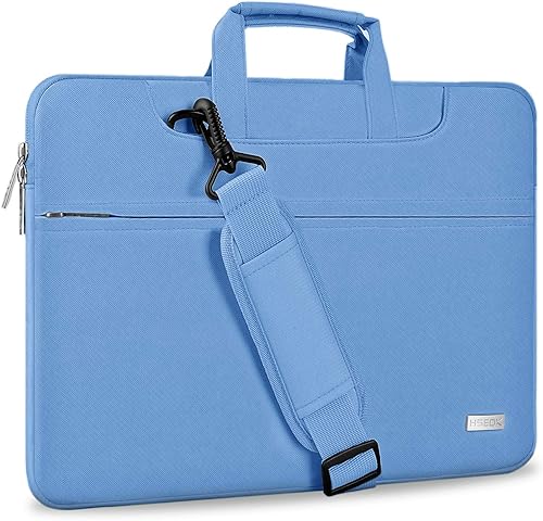Miniatura 22 de Hseok Bolsa de hombro para laptop de 15, 15.6, 16 pulgadas, maletín, compatible con MacBook Pro de 16 pulgadas 2025-2019 M4 M3 M2 M1, Mac 15.4 Negro