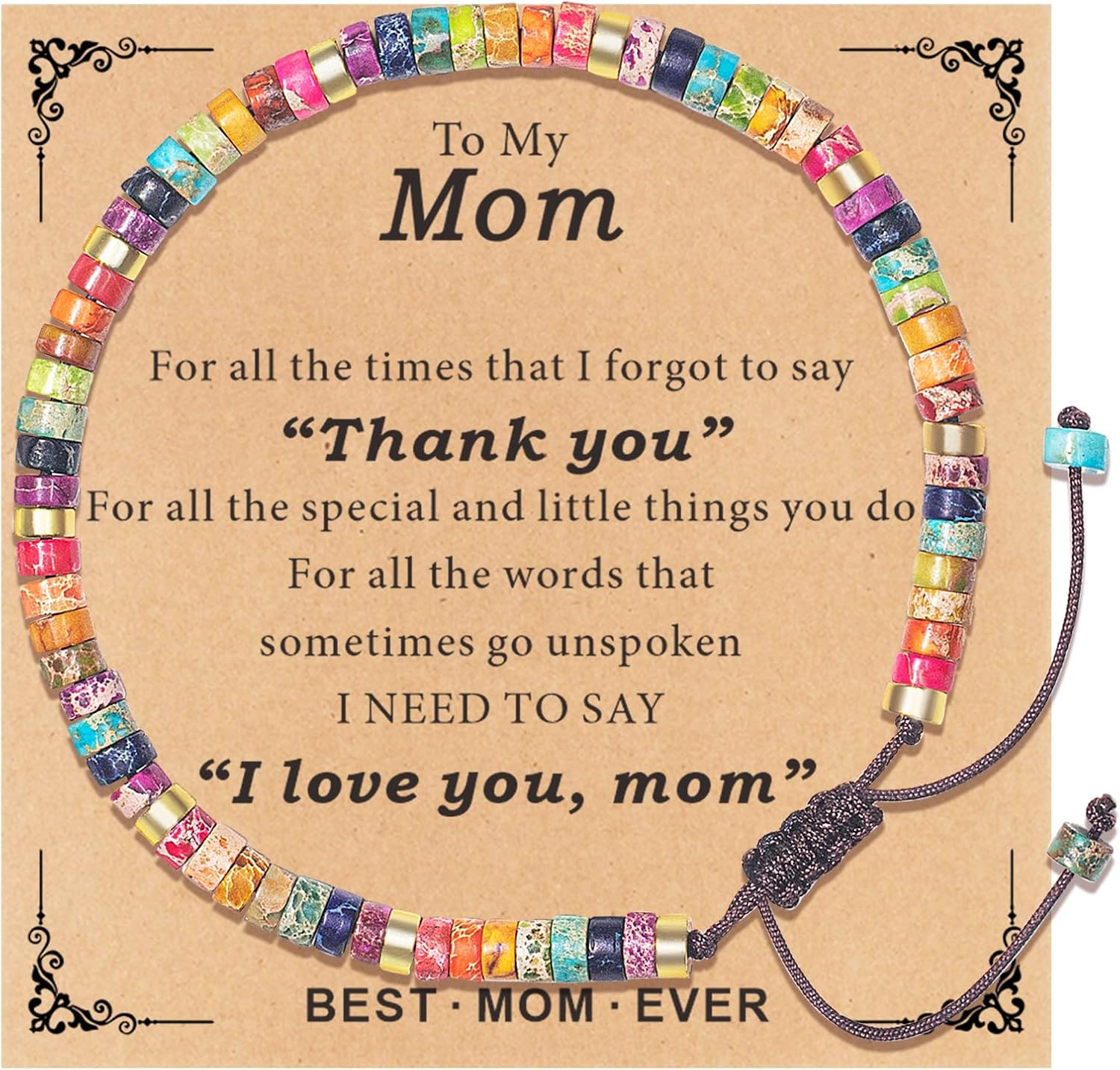 TAGOMEI Inspirational Bracelets Gifts for Women, Natural Stone Bracelets