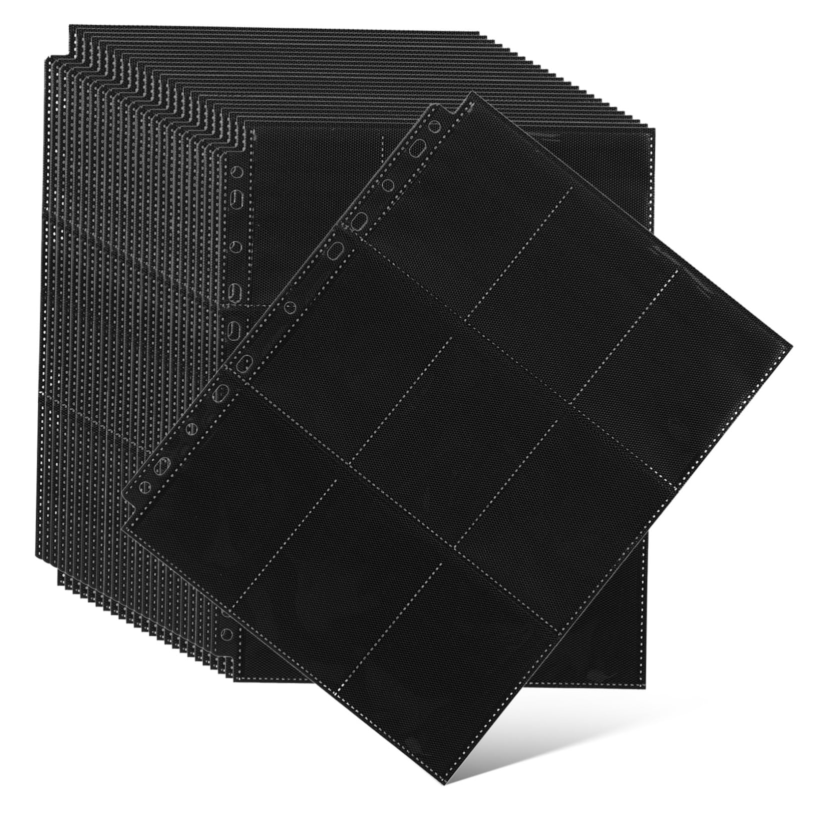 Pochettes transparentes pour cartes de jeu FRCOLOR lot de 50 pages à compartiments