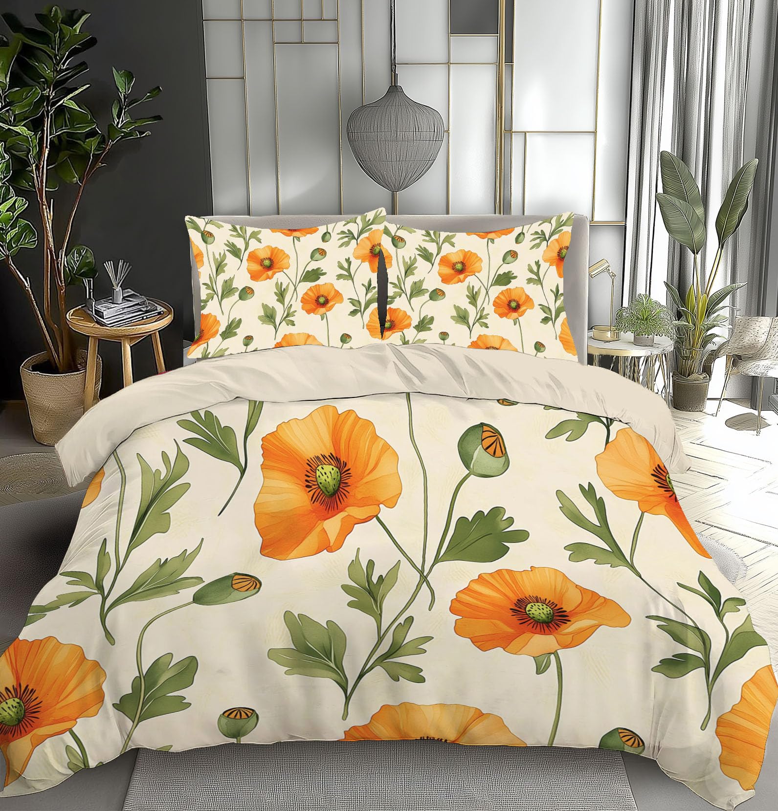 Housse de Couette 240x260 Jaune et Crème pour une Chambre Lumineuse