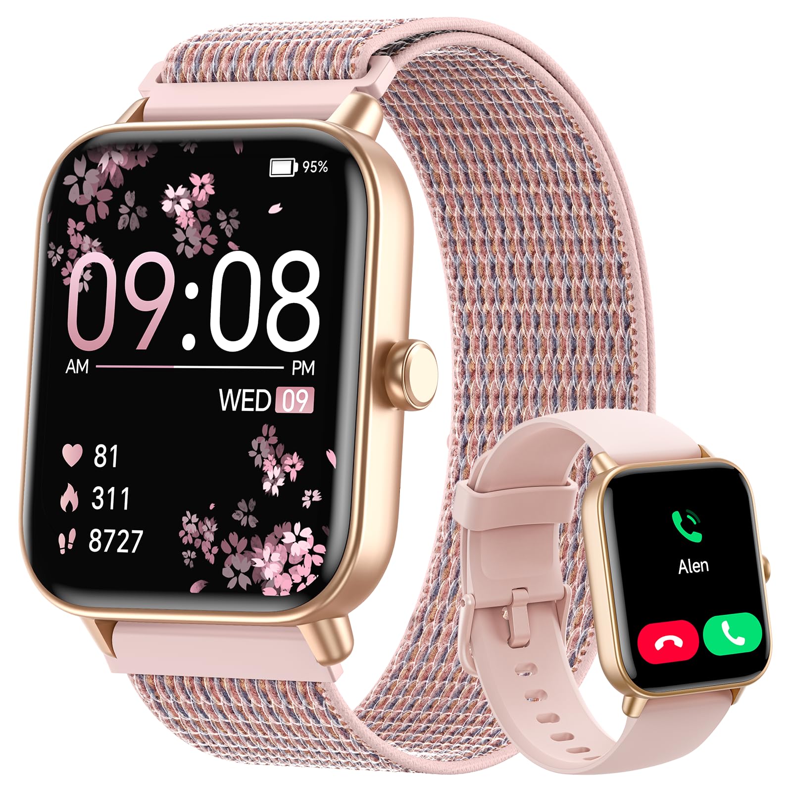 Relojes inteligentes para mujer, 4.70 cm Alexa Smart Watch para teléfonos