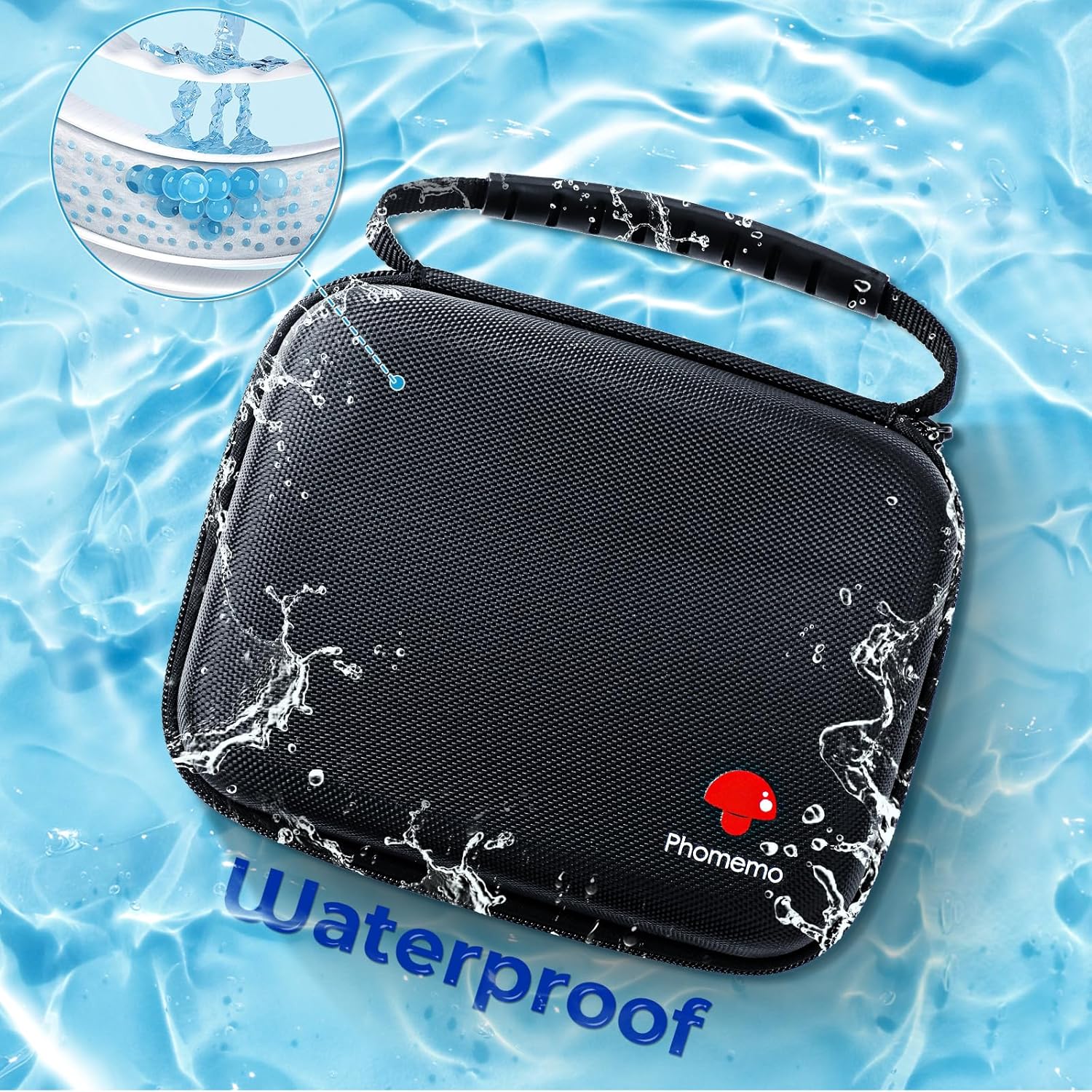 Phomemo Label Maker Case Compatible M220 M110 M108 M260 M221 M120 M200 M150 M250 Printer, with Mesh Pocket for Accessories (Case Only) - Image 5