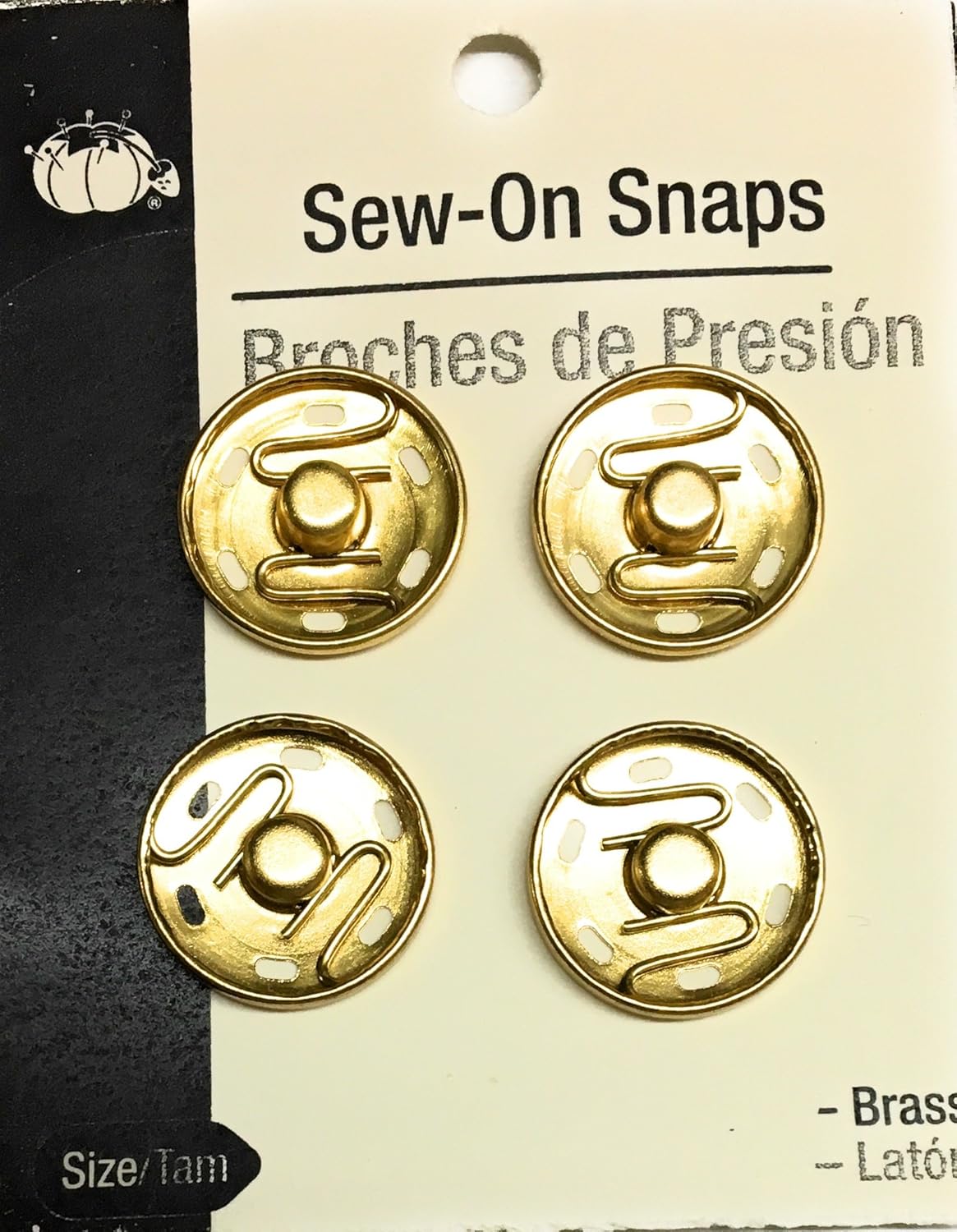 Large Snaps Sewon, Gold 21mm 7/8" 4Button Snaps
