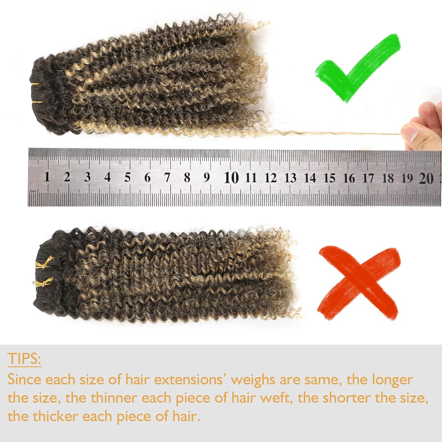 ABH AMAZINGBEAUTY HAIR Blonde Kinky Curly Clip in Hair Extensions Rooted Black Highlight Blonde 16 Inch Double Wefts Real Remy Human Hair Curly Clip ins 3C 4A Full Head 120G, #1BT1BP27
